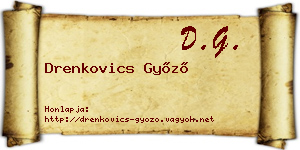 Drenkovics Győző névjegykártya