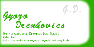 gyozo drenkovics business card
